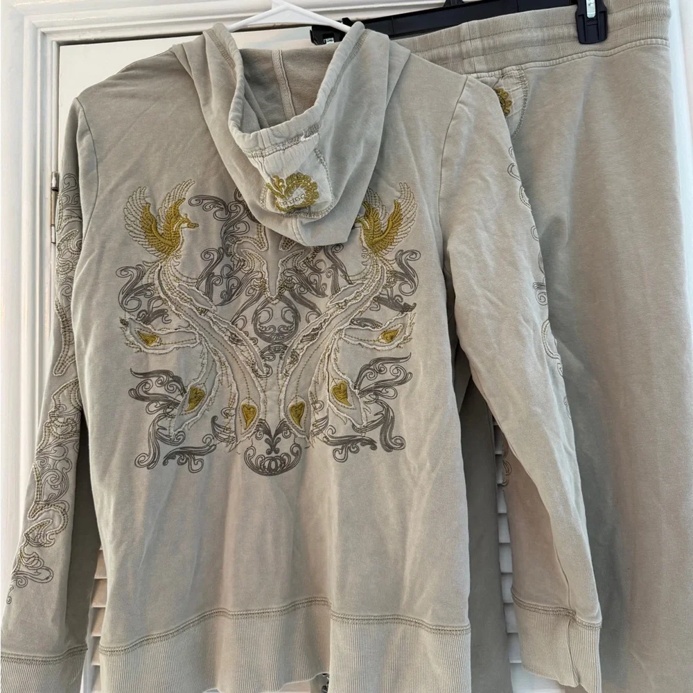 Vertigo Taupe Hooded Track Lounge Suit, XL, Resort Wear, Casual Elegance, Luxury - Picture 2 of 4